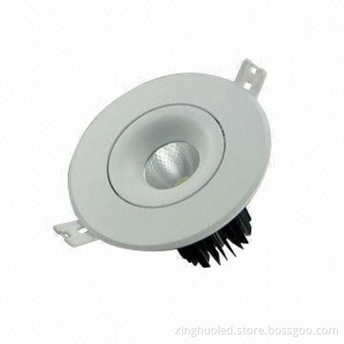 COB LED downlight 7W, Sharp COB, 100-110lm/W, new design w/ forging heat shell/no MOQ for new client